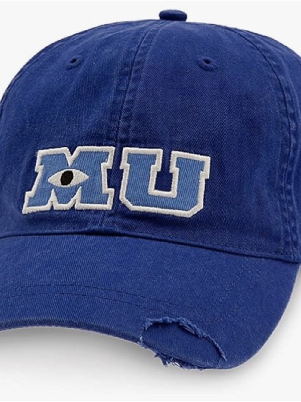 Disney Navy Blue Cotton Baseball Hat with Embroidered Logo